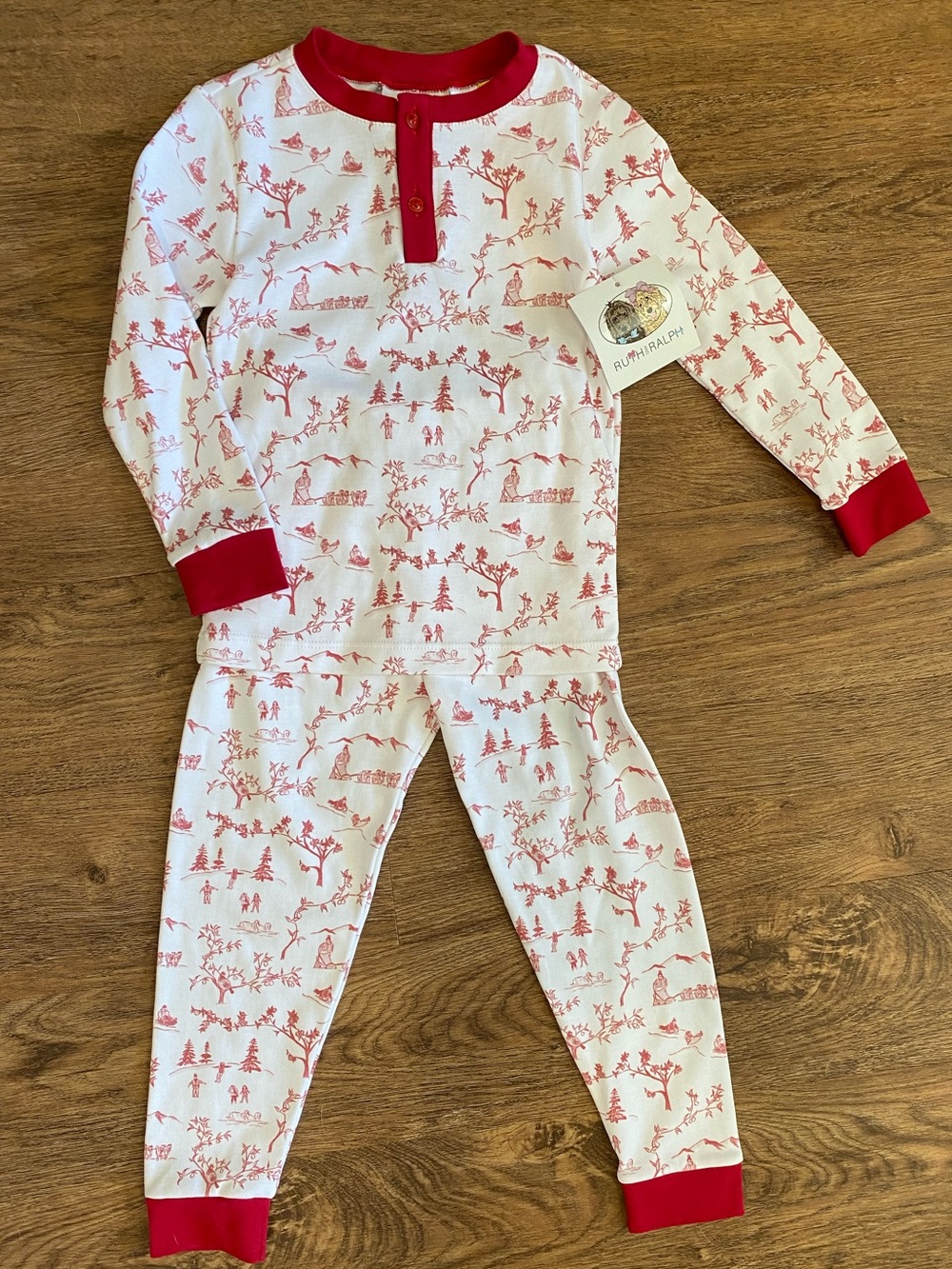 NWT Ruth and Ralph winter toile pajamas 3T